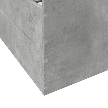vidaXL Bed Frame | Concrete grey | Engineered wood | Small Single | Bed Frame