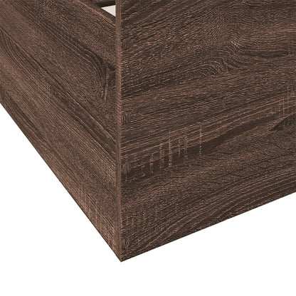 vidaXL Bed Frame | Brown oak | Engineered wood | Small Single | Bed Frame