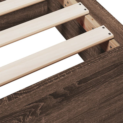 vidaXL Bed Frame | Brown oak | Engineered wood | Small Single | Bed Frame