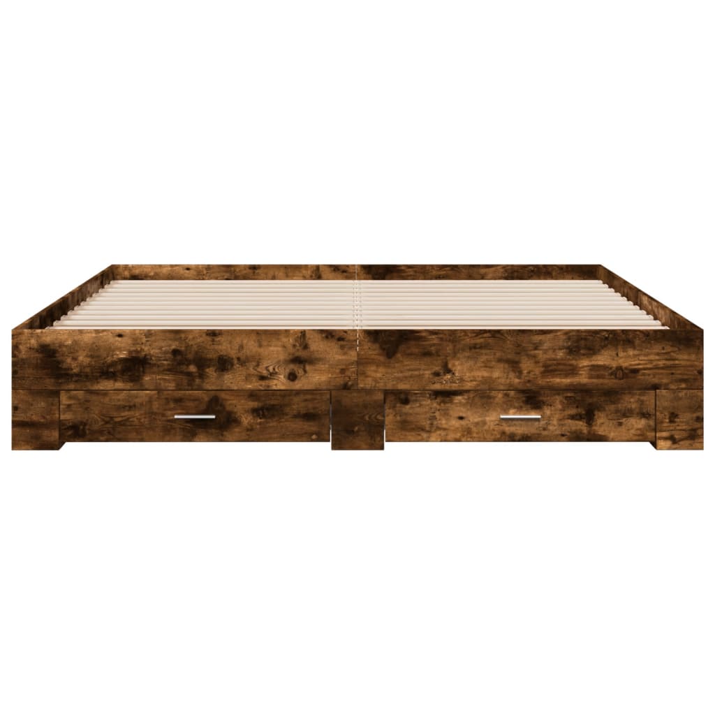 vidaXL Bed Frame | Smoked Oak | Engineered Wood | Super King | Bed Frame