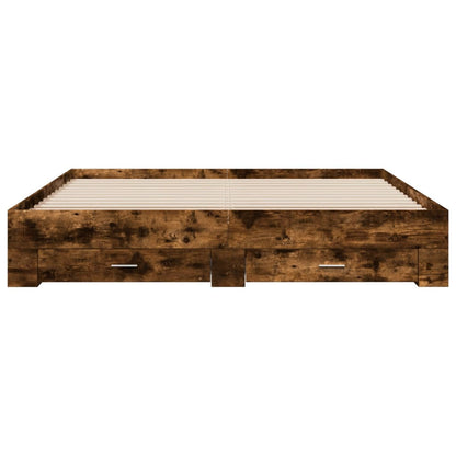vidaXL Bed Frame | Smoked Oak | Engineered Wood | Super King | Bed Frame
