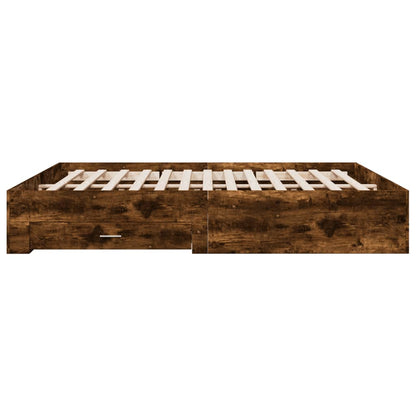 vidaXL Bed Frame | Smoked Oak | Engineered Wood | Super King | Bed Frame
