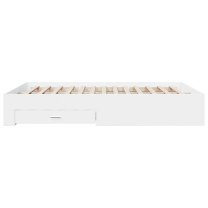vidaXL Bed Frame | White | Engineered Wood | Double | Bed Frame | Rectangular