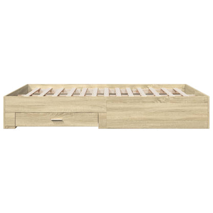 vidaXL Bed Frame | Sonoma oak | Engineered wood | King Size | Bed Frame