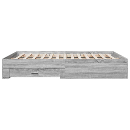vidaXL Bed Frame | Grey Sonoma | Engineered wood | King | Bed Frame