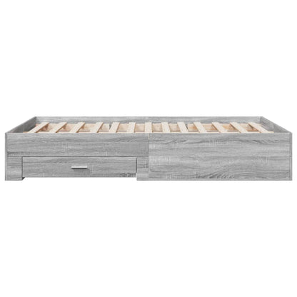 vidaXL Bed Frame | Grey Sonoma | Engineered wood, Plywood | Double | Bed Frame