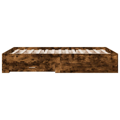 vidaXL Bed Frame | Smoked Oak | Engineered Wood | Double | Bed Frame