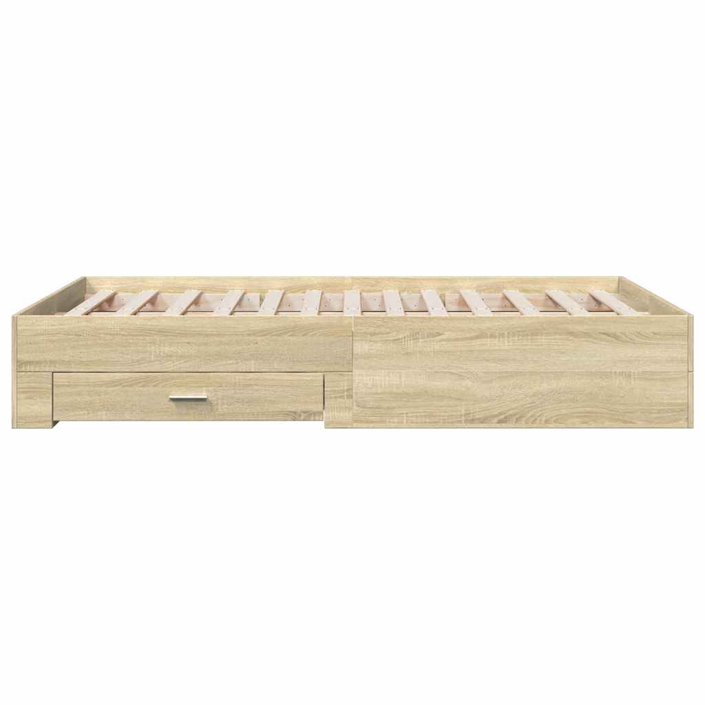 vidaXL Bed Frame | Sonoma Oak | Engineered Wood | Double | Bed Frame