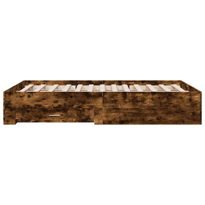 vidaXL Bed Frame | Smoked Oak | Engineered Wood, Plywood | Double | Bed Frame