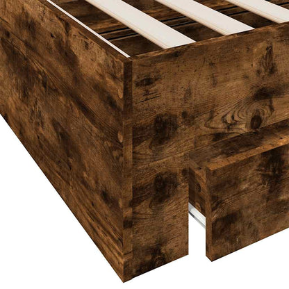 vidaXL Bed Frame | Smoked Oak | Engineered Wood, Plywood | Double | Bed Frame