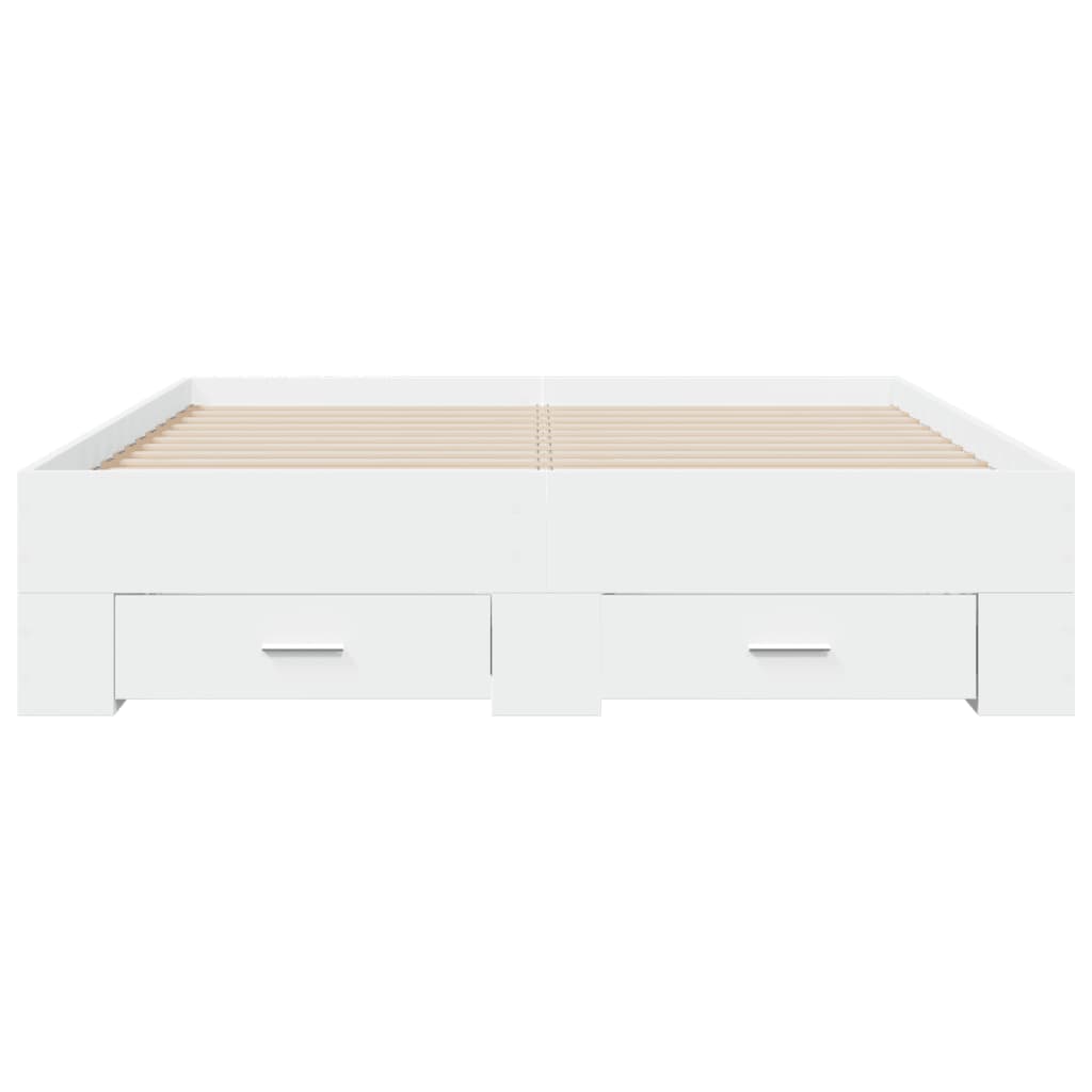 vidaXL Bed Frame | White | Engineered wood | Small Double | Bed Frame