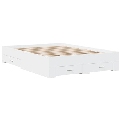 vidaXL Bed Frame | White | Engineered wood | Small Double | Bed Frame