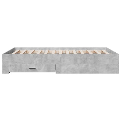 vidaXL Bed Frame | Concrete Grey | Engineered Wood | Small Double | Bed Frame