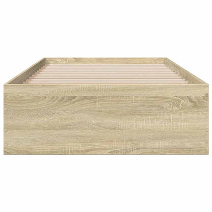 vidaXL Bed Frame | Sonoma oak | Engineered wood | 100x200 cm | Bed Frame