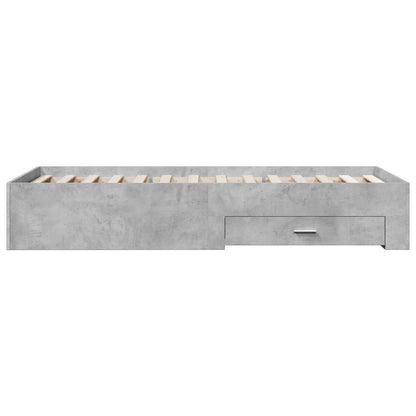 vidaXL Bed Frame | Concrete grey | Engineered wood, plywood | Single | Bed Frame