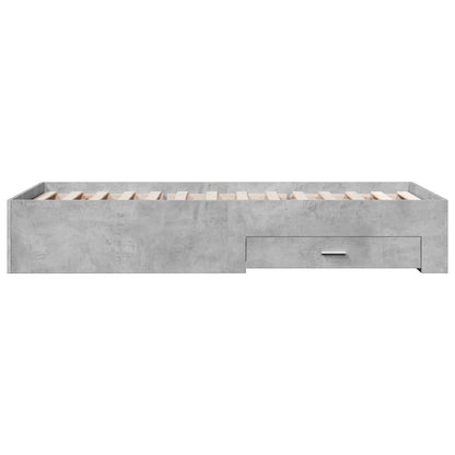 vidaXL Bed Frame | Concrete Grey | Engineered Wood | 90 x 200 cm | Bed Frame