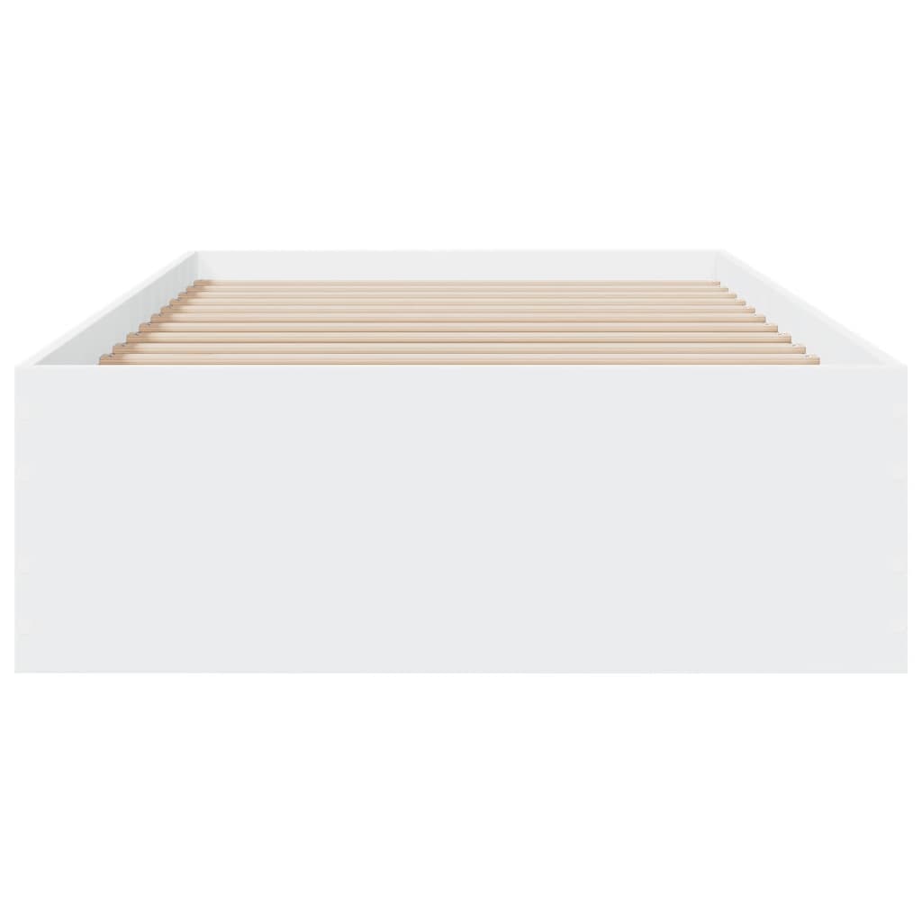 vidaXL Bed Frame | White | Engineered wood | Single | Bed Frame | Rectangular