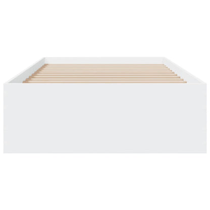 vidaXL Bed Frame | White | Engineered wood | Single | Bed Frame | Rectangular