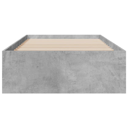 vidaXL Bed Frame | Concrete grey | Engineered wood and plywood | Single