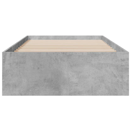 vidaXL Bed Frame | Concrete Grey | Engineered wood, Plywood | Small Single