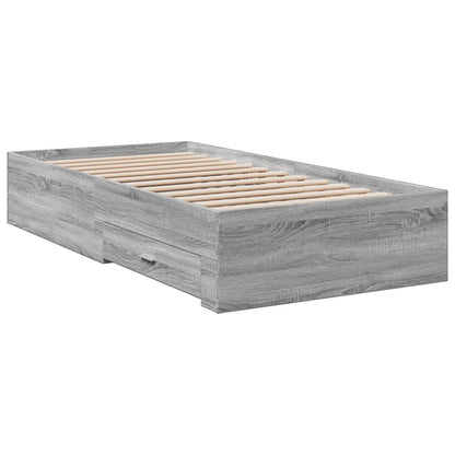 vidaXL Bed Frame | Grey Sonoma | Engineered wood | Small Single | Bed Frame