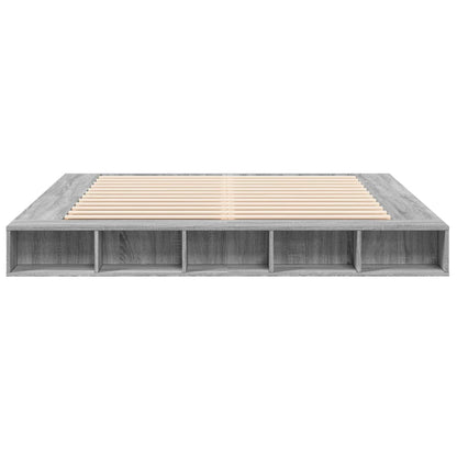 vidaXL Bed Frame without Mattress Grey Sonoma 200x200 cm