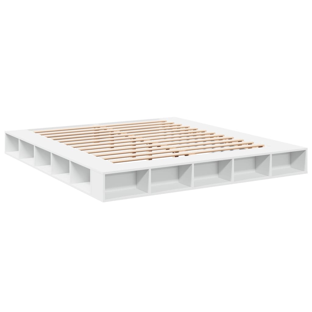 vidaXL Bed Frame without Mattress White 180x200 cm Super King