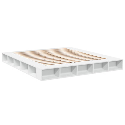 vidaXL Bed Frame without Mattress White 180x200 cm Super King
