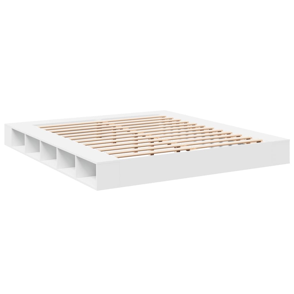 vidaXL Bed Frame without Mattress White 180x200 cm Super King
