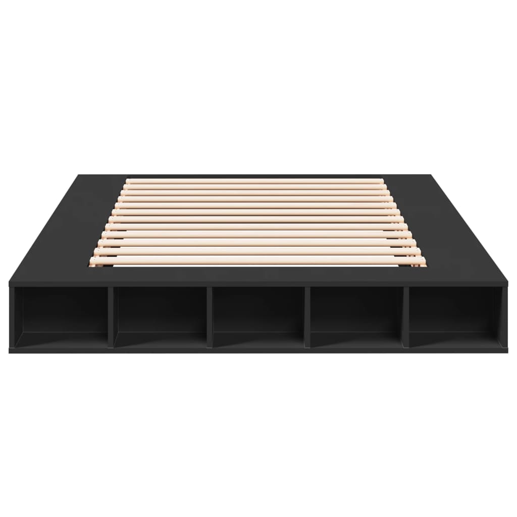 vidaXL Bed Frame without Mattress Black 160x200 cm