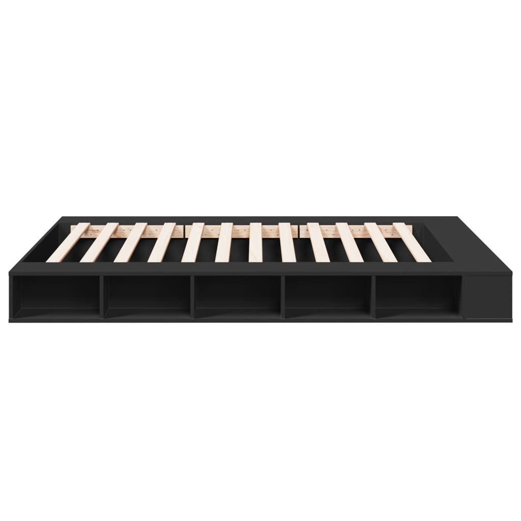 vidaXL Bed Frame without Mattress Black 160x200 cm