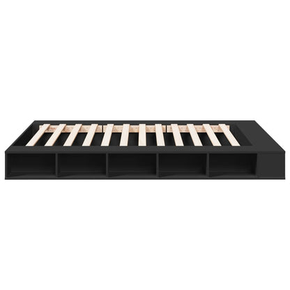 vidaXL Bed Frame without Mattress Black 160x200 cm