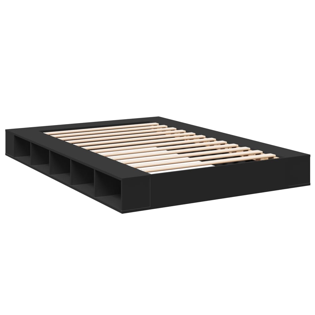 vidaXL Bed Frame without Mattress Black 160x200 cm
