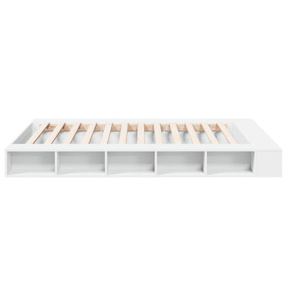 vidaXL Bed Frame without Mattress White 150x200 cm King Size
