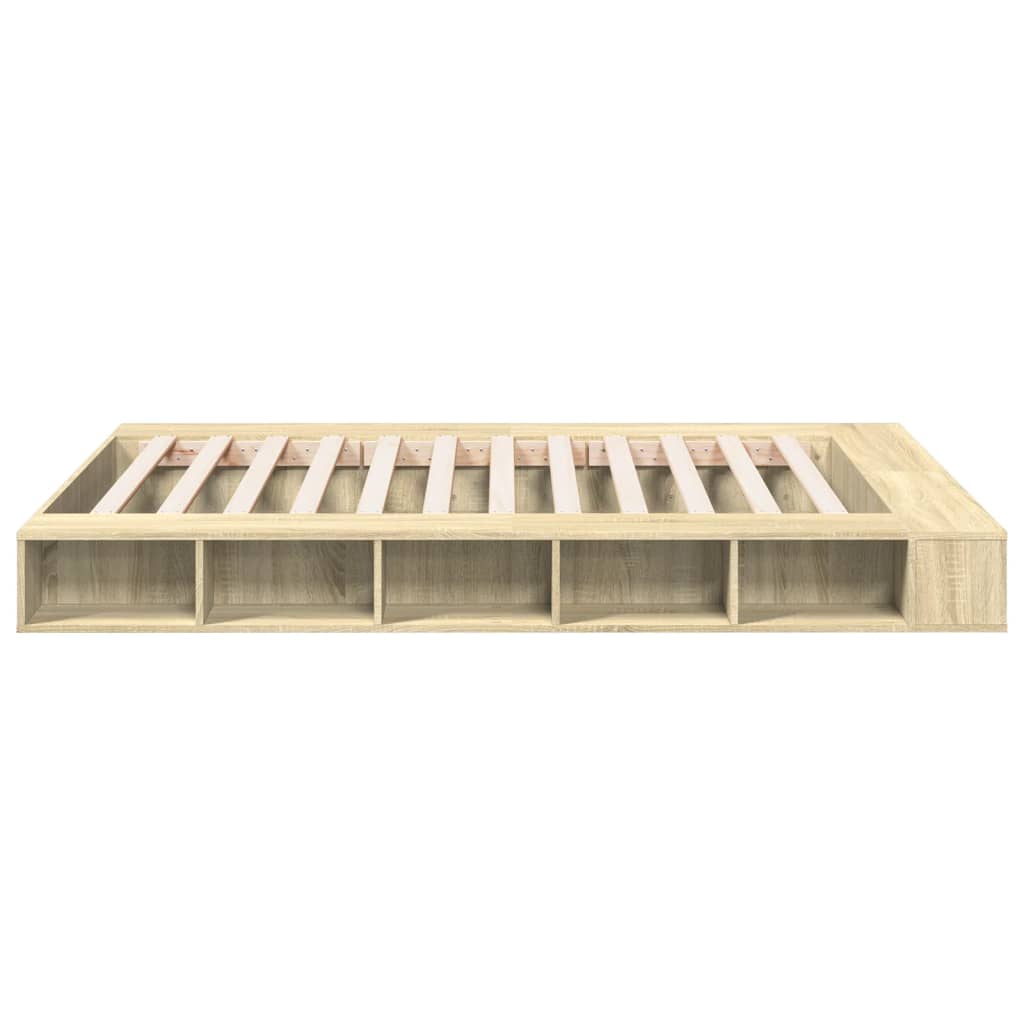 vidaXL Bed Frame without Mattress Sonoma Oak 150x200 cm King Size