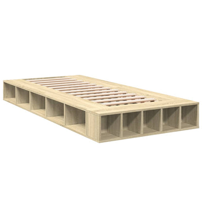 vidaXL Bed Frame without Mattress Sonoma Oak 100x200 cm