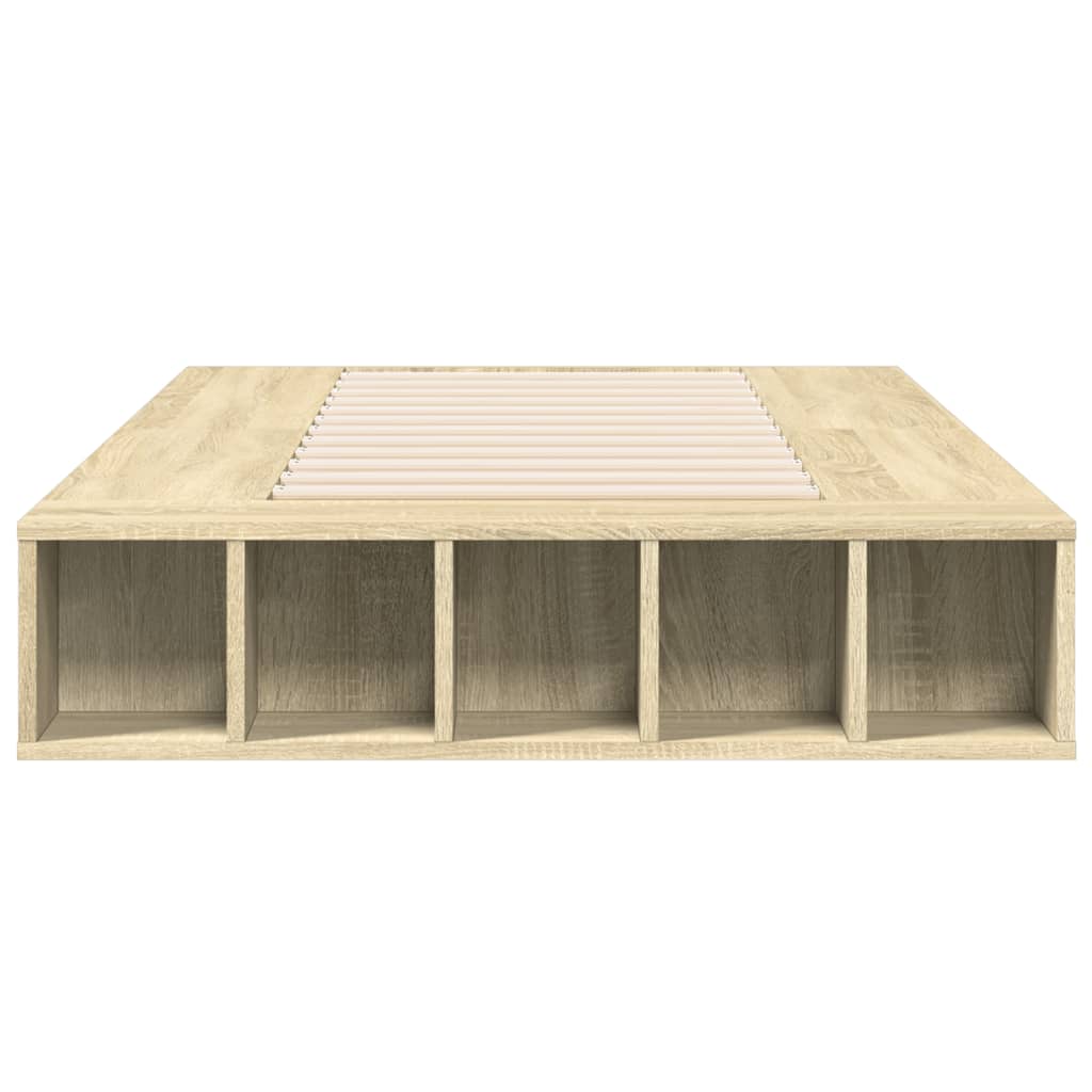 vidaXL Bed Frame without Mattress Sonoma Oak 100x200 cm