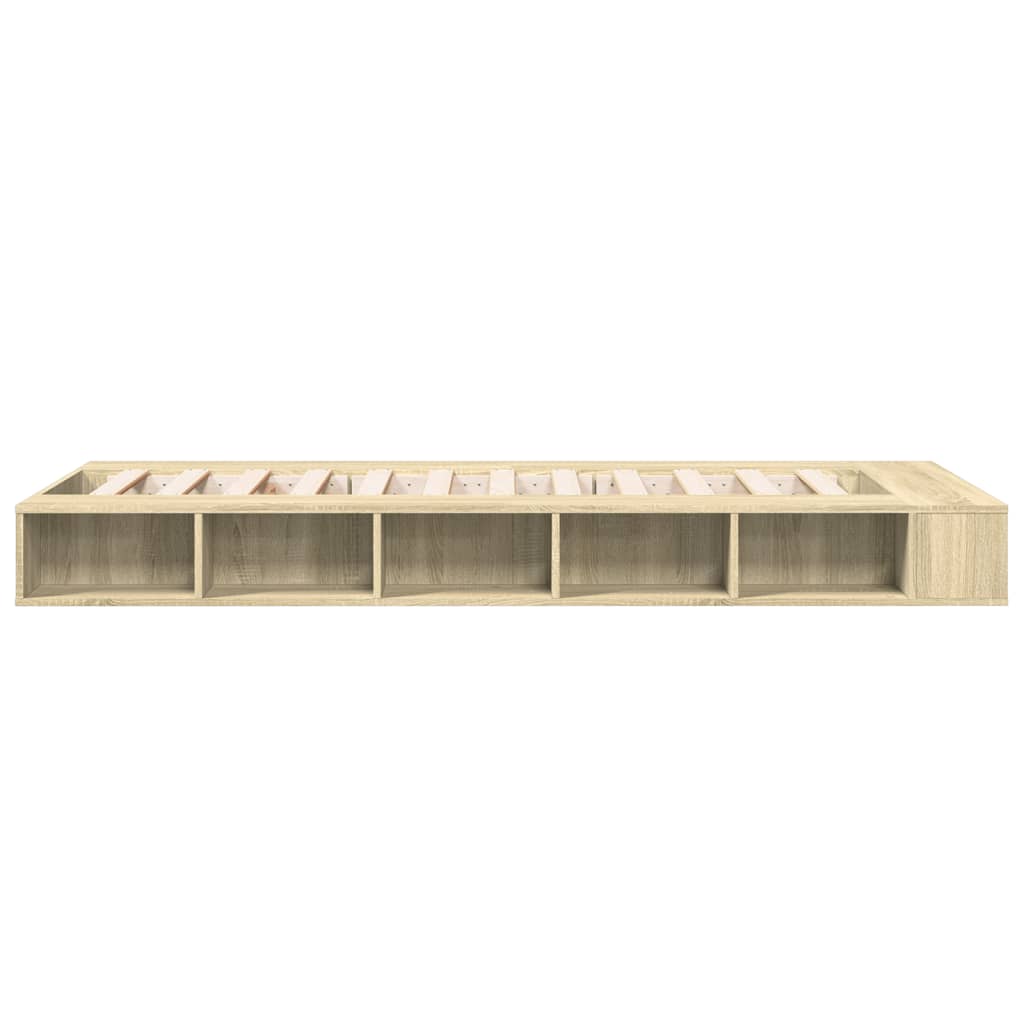 vidaXL Bed Frame without Mattress Sonoma Oak 100x200 cm