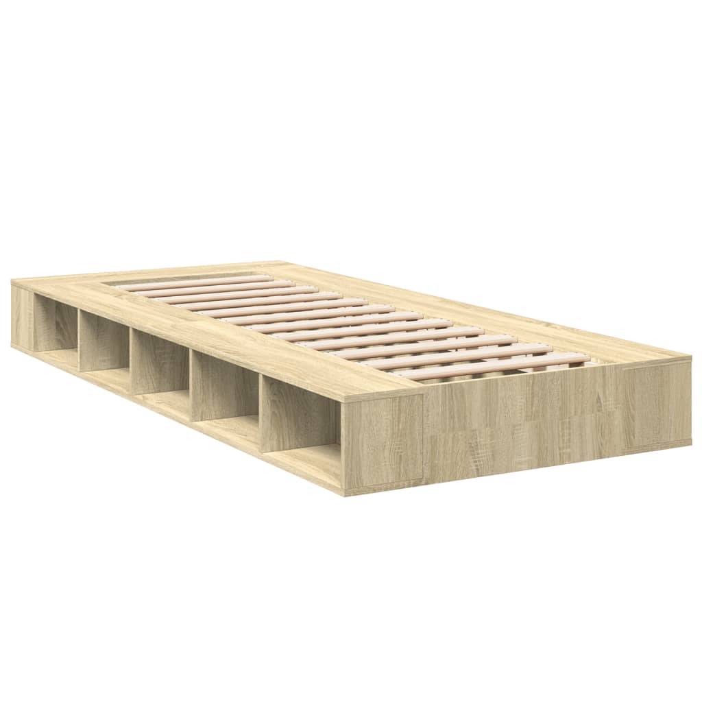vidaXL Bed Frame without Mattress Sonoma Oak 100x200 cm
