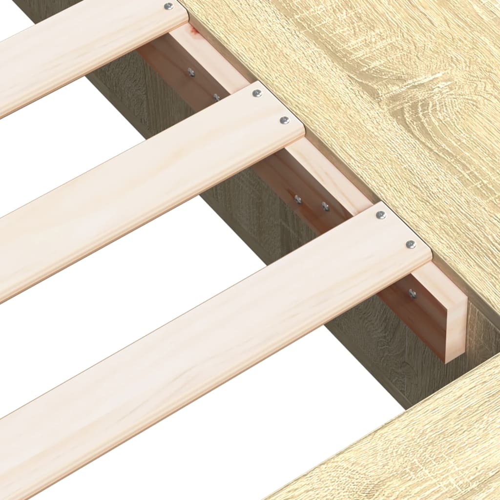 vidaXL Bed Frame without Mattress Sonoma Oak 100x200 cm