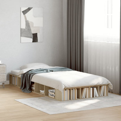 vidaXL Bed Frame without Mattress Sonoma Oak 100x200 cm
