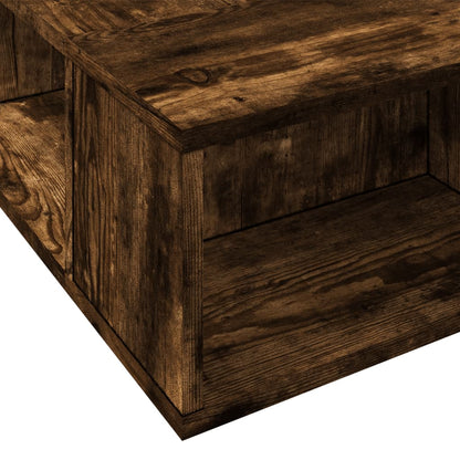 vidaXL Bed Frame without Mattress Smoked Oak 100x200 cm