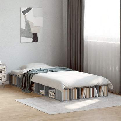 vidaXL Bed Frame without Mattress Grey Sonoma 100x200 cm