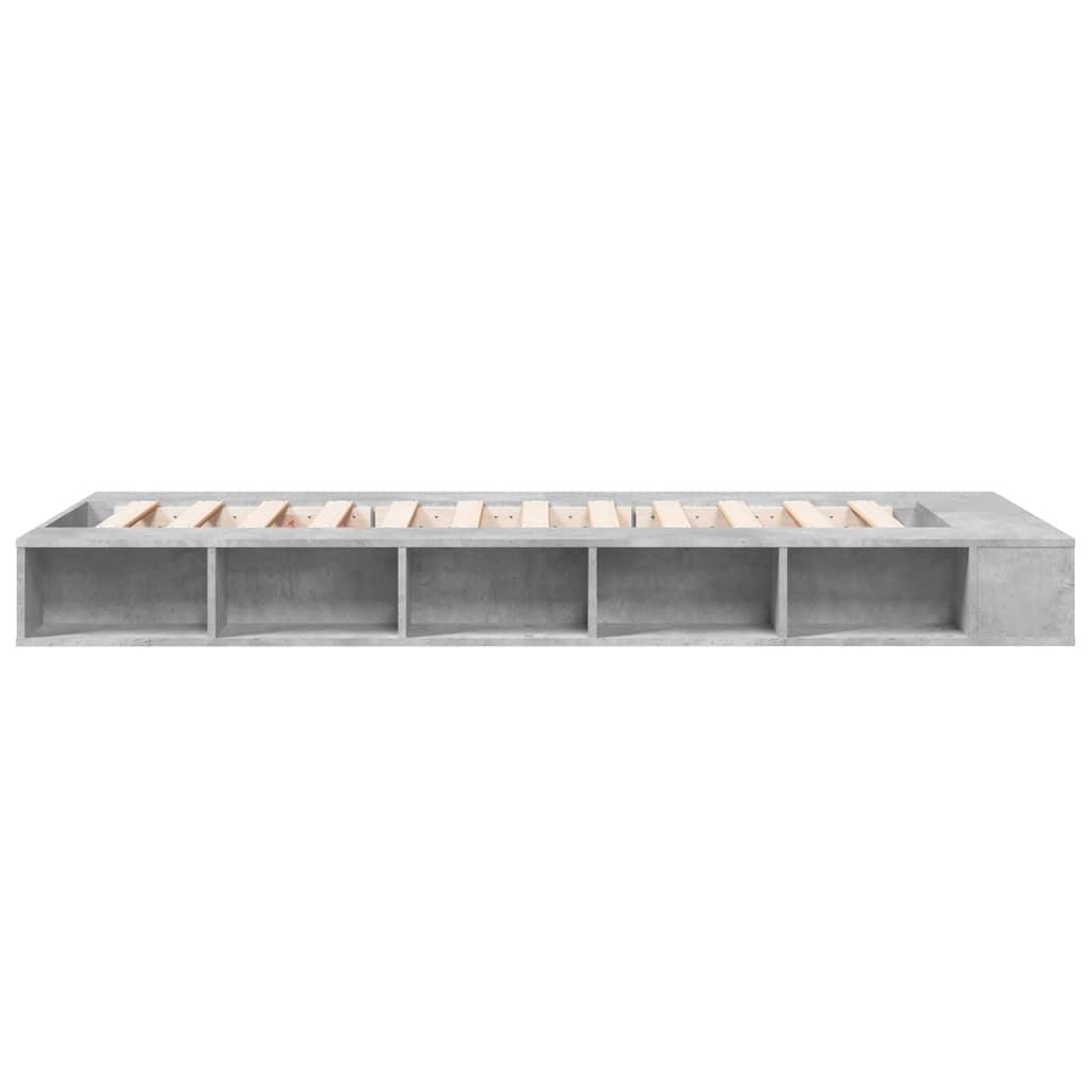 vidaXL Bed Frame without Mattress Concrete Grey 90x200 cm