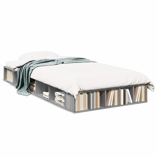 vidaXL Bed Frame without Mattress Grey Sonoma 90x200 cm
