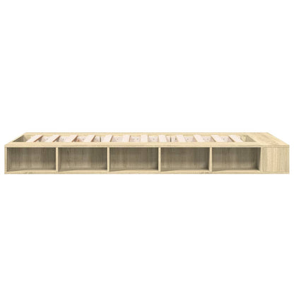 vidaXL Bed Frame without Mattress Sonoma Oak 90x190 cm Single