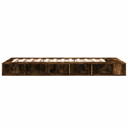 vidaXL Bed Frame without Mattress Smoked Oak 90x190 cm Single
