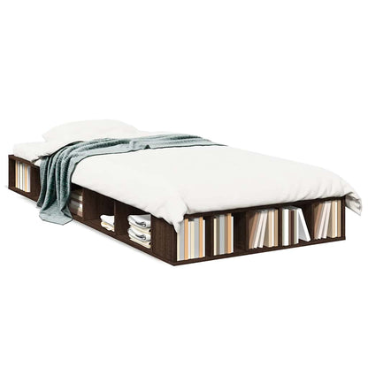 vidaXL Bed Frame without Mattress Brown Oak 90x190 cm Single