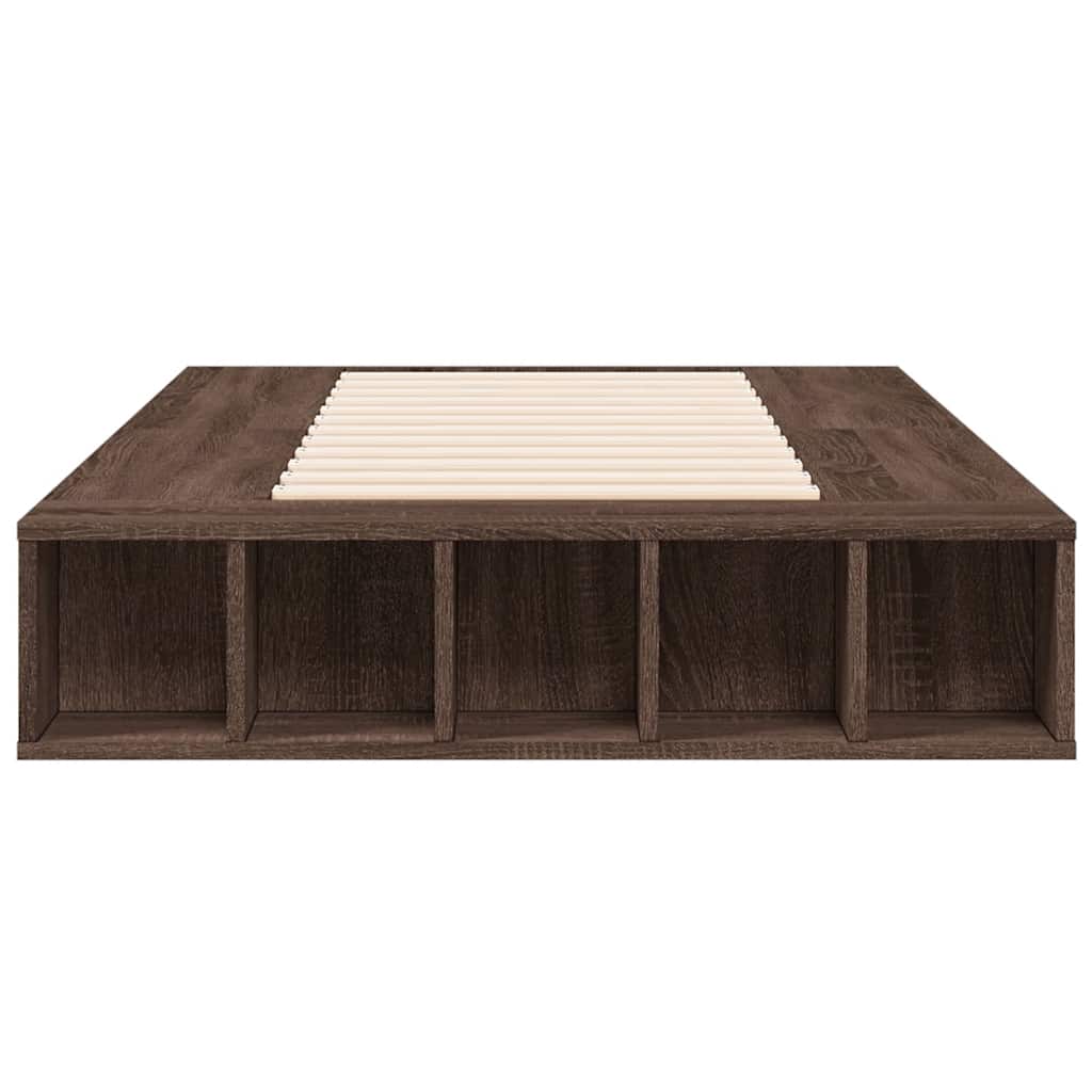 vidaXL Bed Frame without Mattress Brown Oak 90x190 cm Single