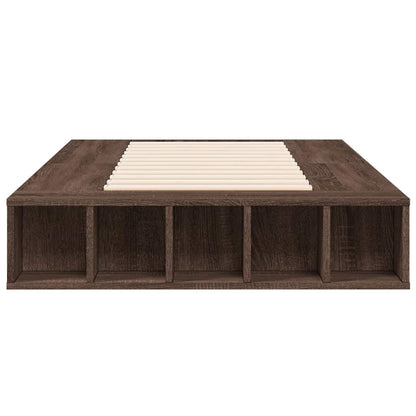 vidaXL Bed Frame without Mattress Brown Oak 90x190 cm Single